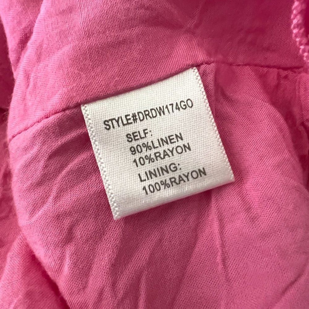 4SI3NNA Women Medium Pink Front tie Dress - Picture 5 of 7